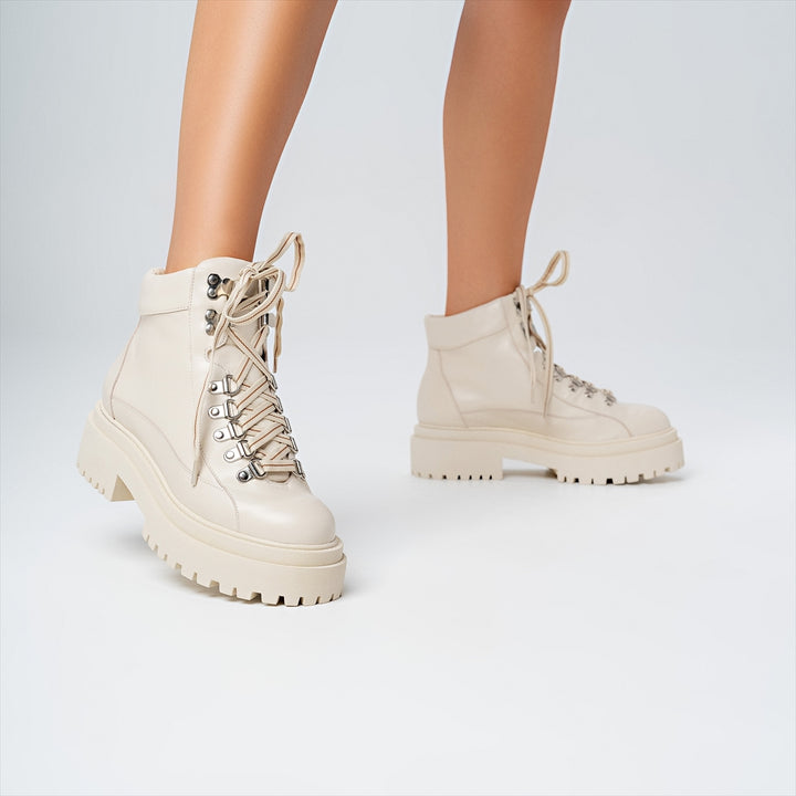 Carrano Leather Lace-up Combat Boot