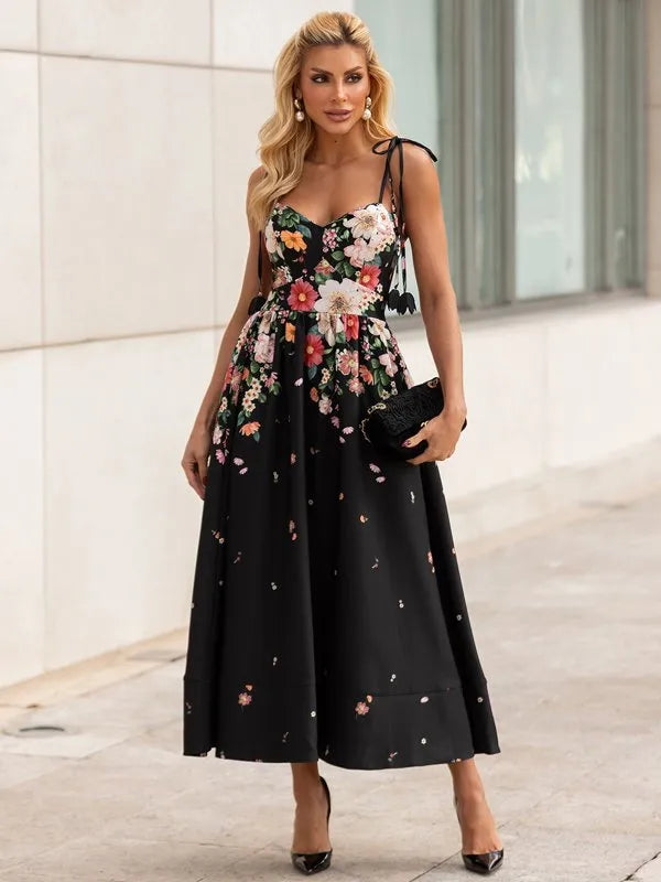 Gradient Floral Midi Dress