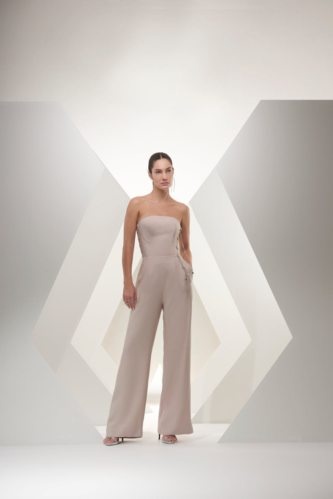 Chaos Rhinestone Buttons Jumpsuit