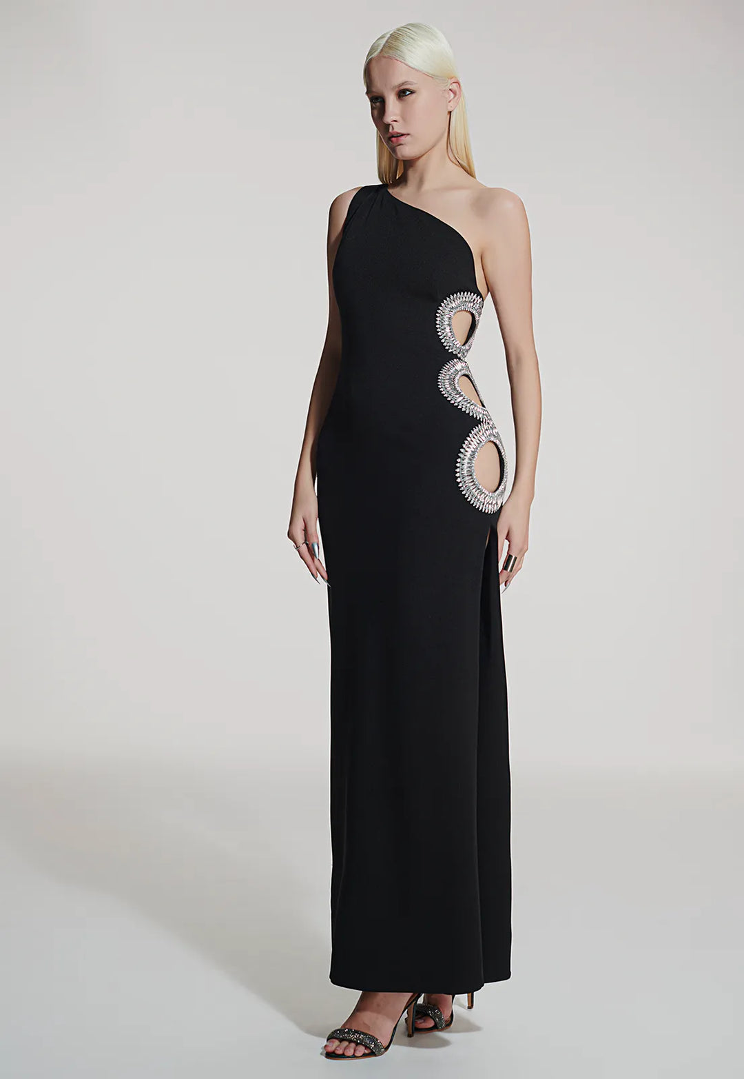 Circle Chaos Embroidered Long Dress