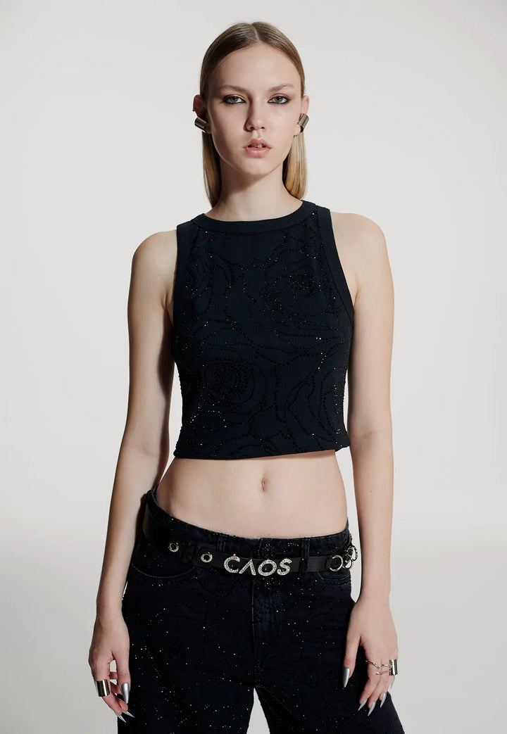 Transfer Chaos Ribbed Tank Top