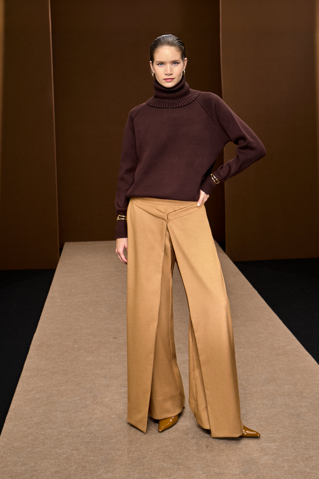 Anne Fernandes Turtleneck Knit Blouse