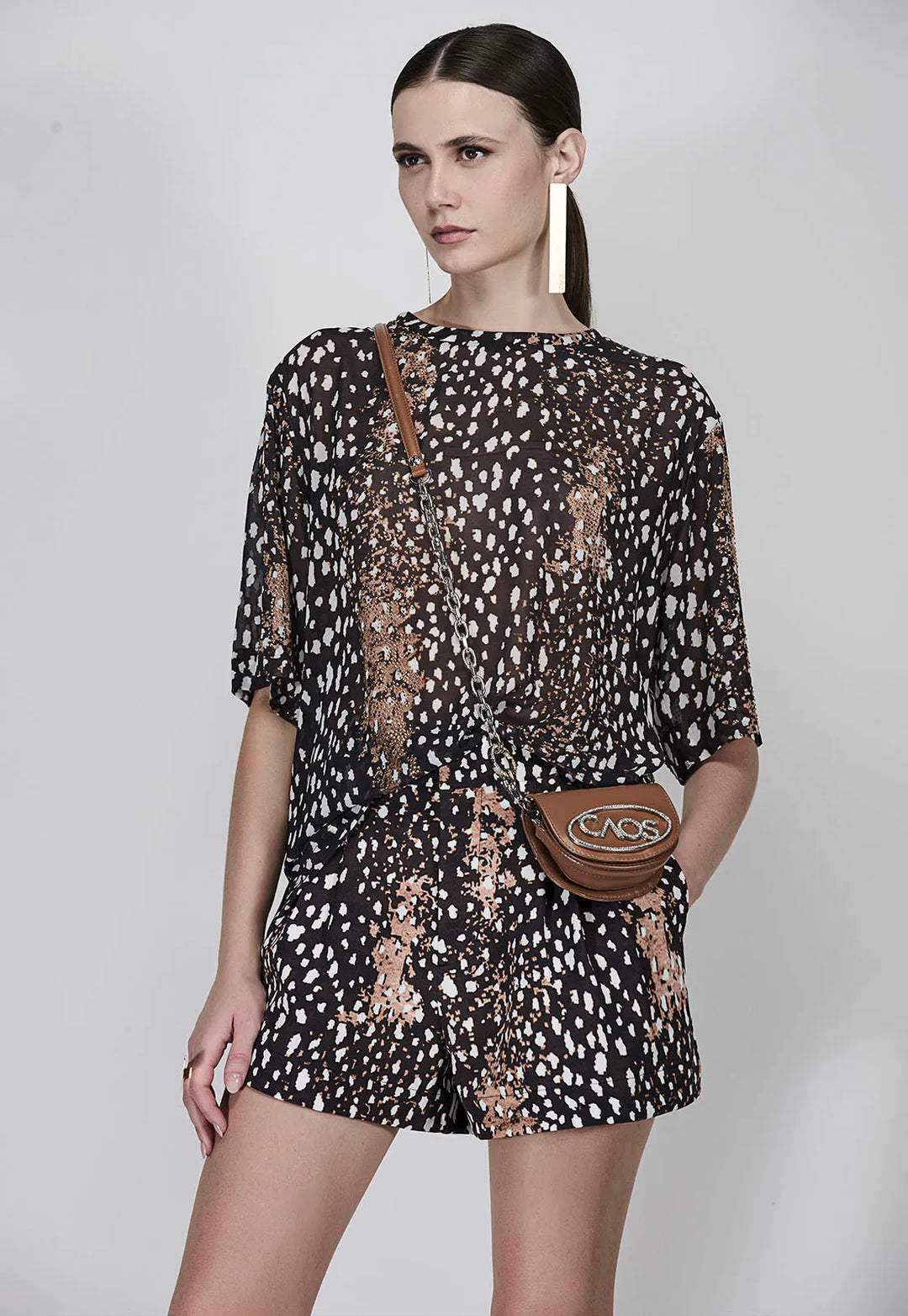 Rhinestone Leather Bag