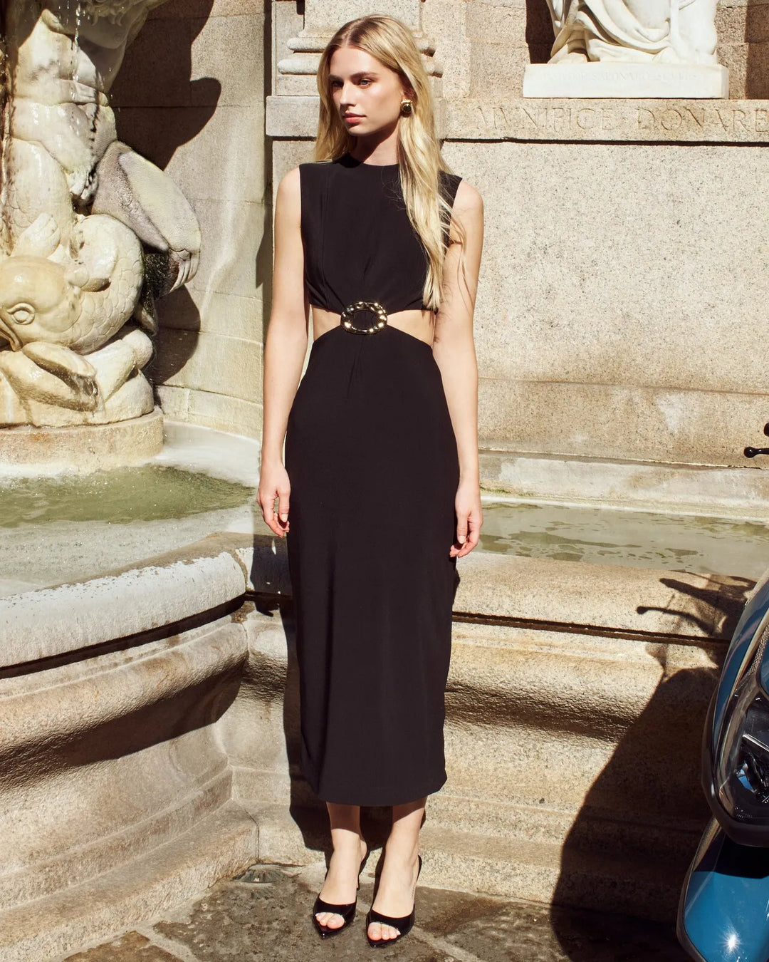 Cut Out Maxi Midi Dress