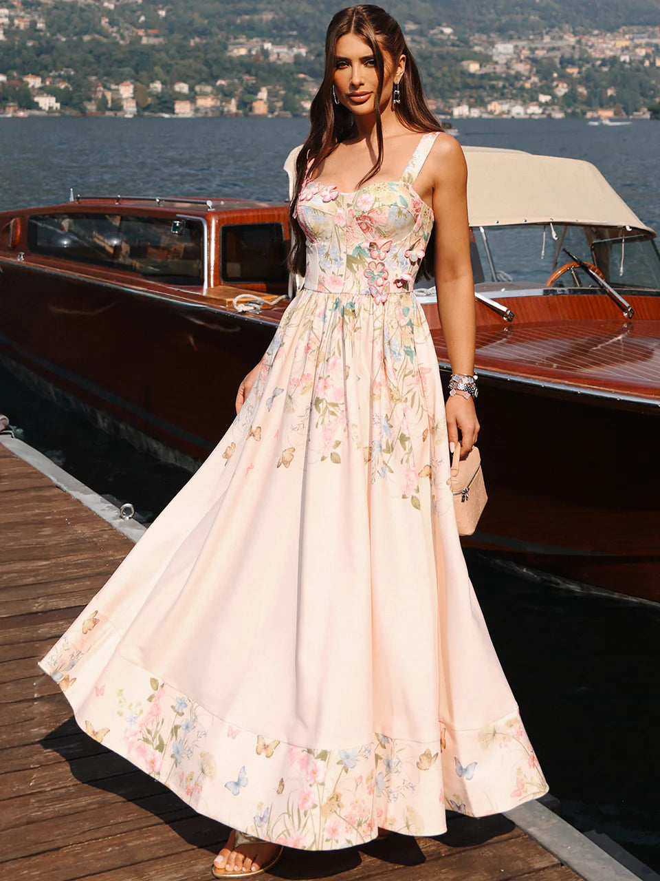 Bella Di Fiorenza Floral Midi Dress MissChicFashion Bella Di Fiorenza Floral Midi Dress MissChicFashion