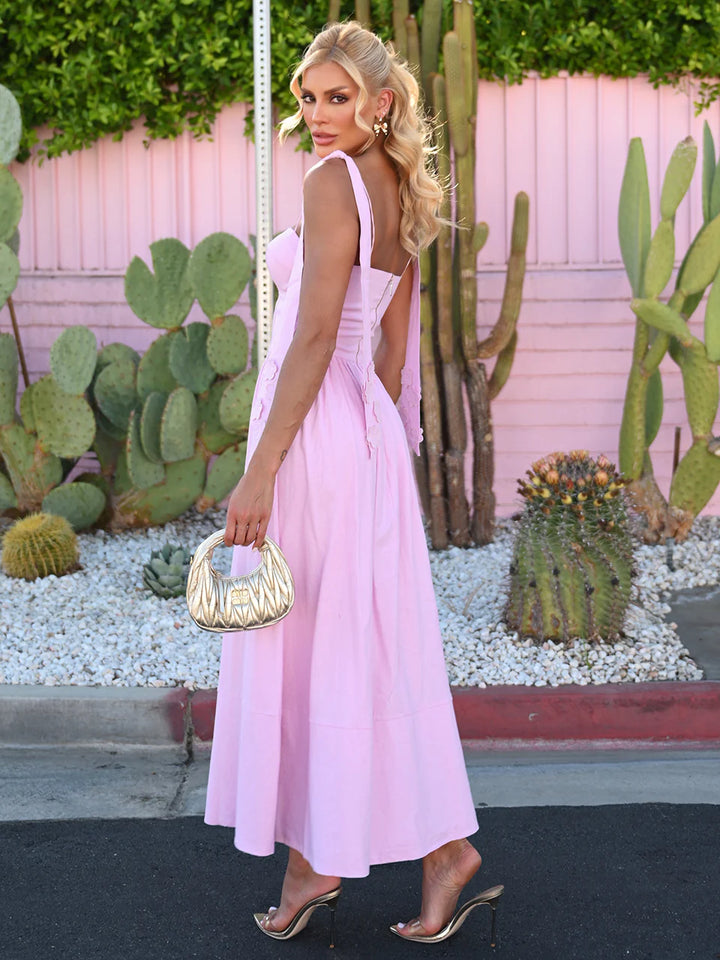 Bloom Midi Dress with Bow