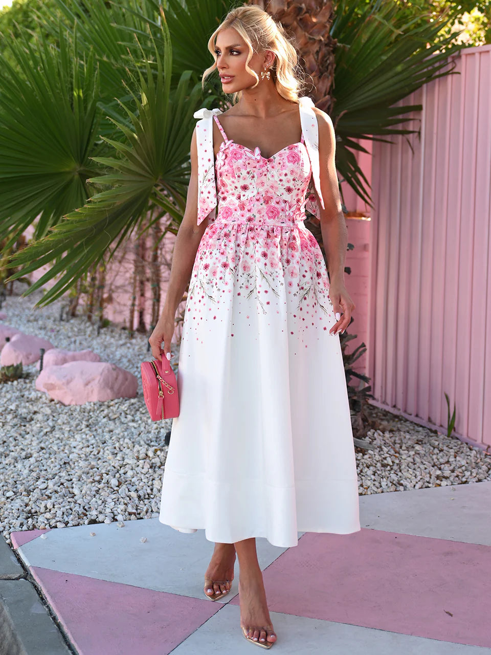 Floral Midi Dress Delight