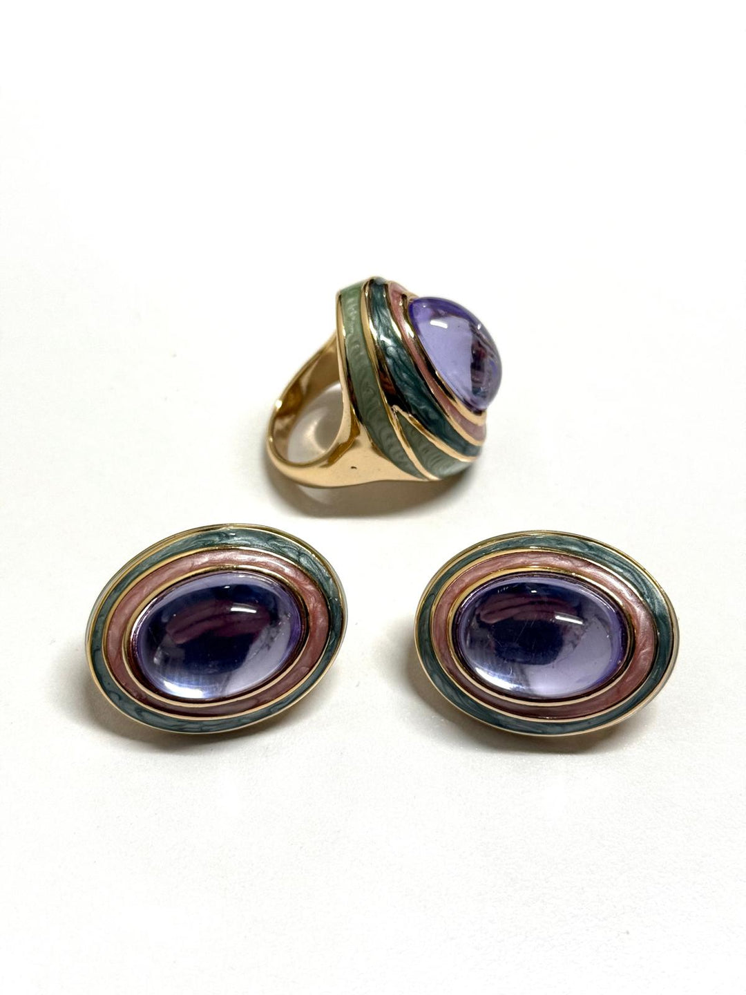 Oval Ring+Earring Set