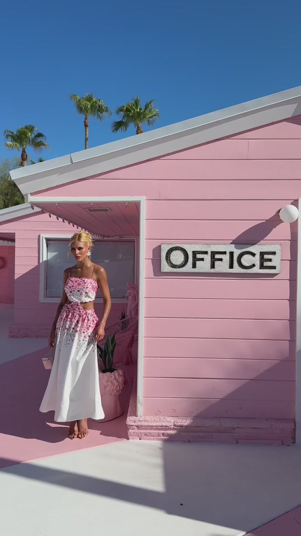 Rose Charm Midi Dress