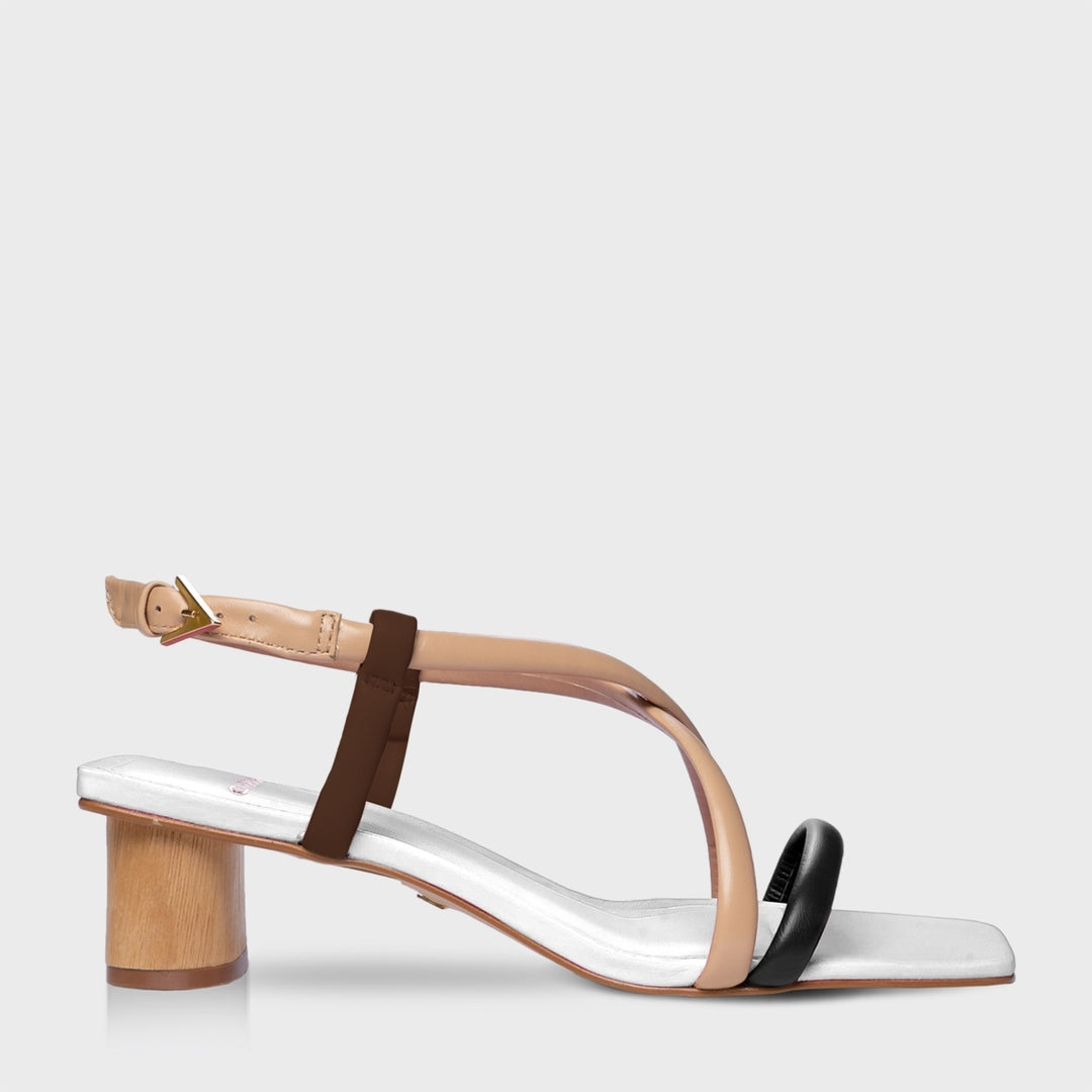 Carrano Leather Mid-Heel Sandal