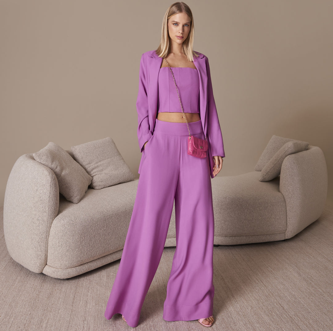 Conjunto Blazer+Top+Calça Anne Fernandes
