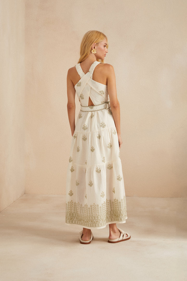 Vestido Maxi Midi Bordado