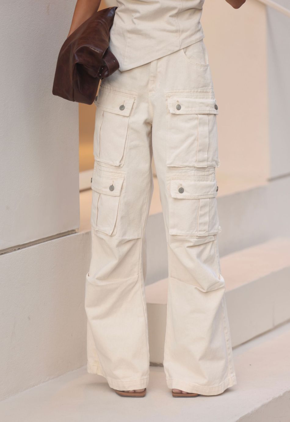 Calça Jeans Cargo Utility