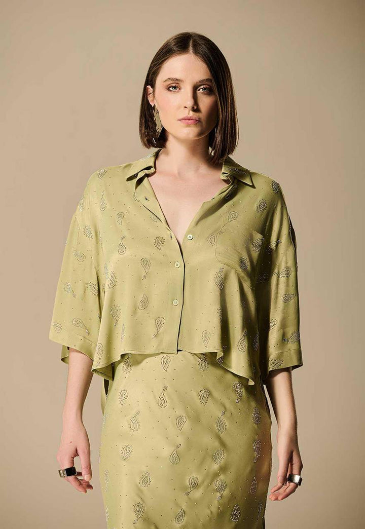 Camisa Cetim Transfer Cashmere