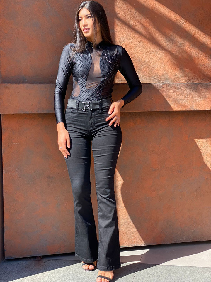 Tulle Shiny Bodysuit