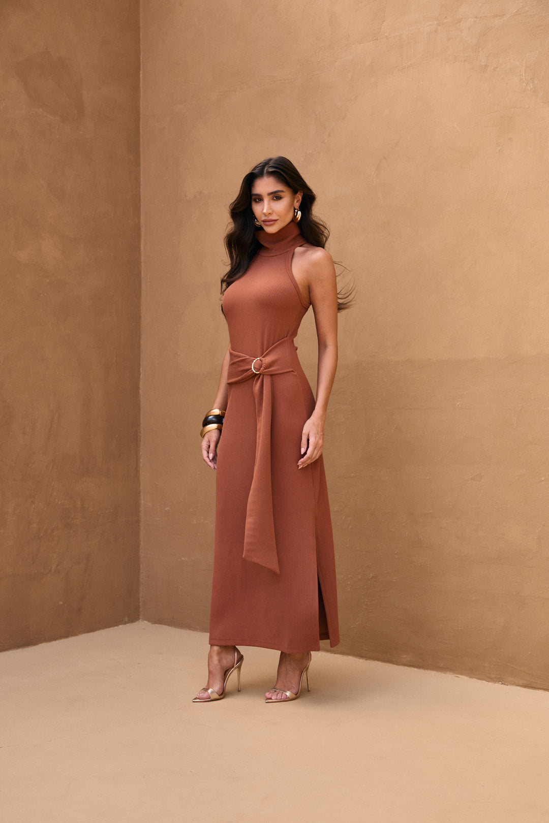Buckle Texture Dress