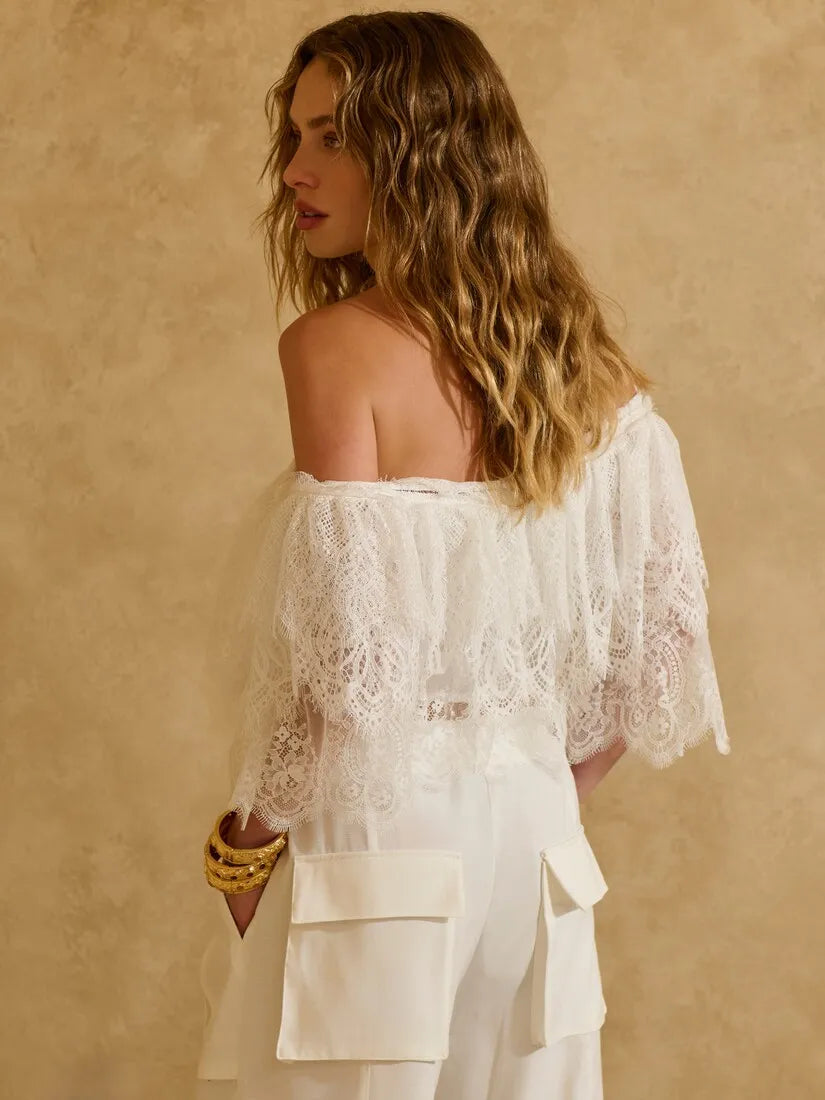 Lace Ruffle Tunic