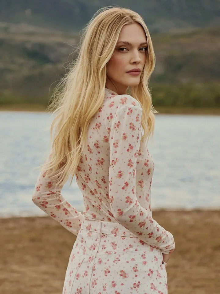 Blusa Tule Floral Liberty