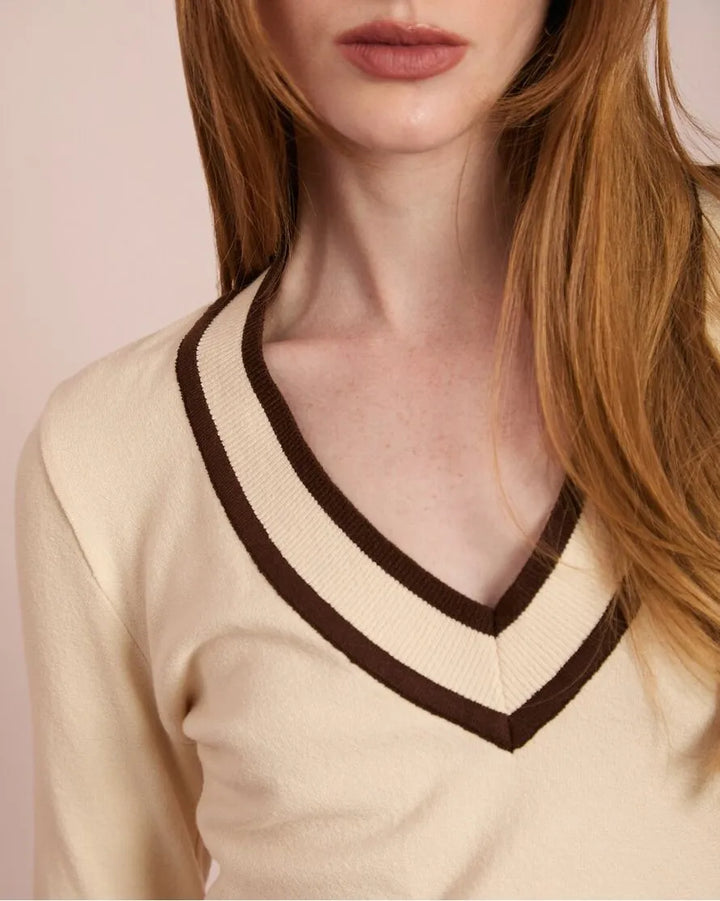 Blusa Tricot Bicolor