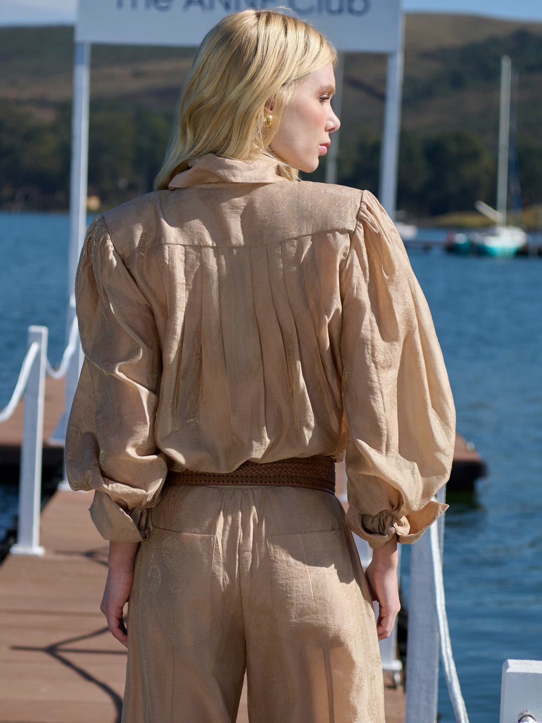 Camisa Jacquard Organza