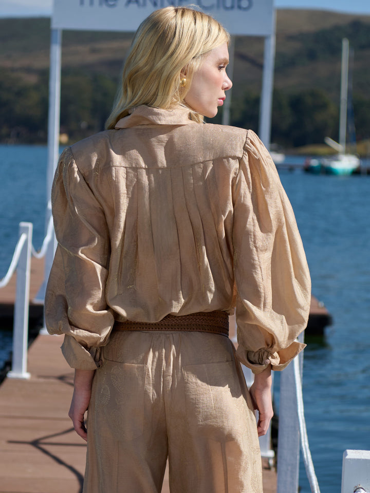 Camisa Jacquard Organza