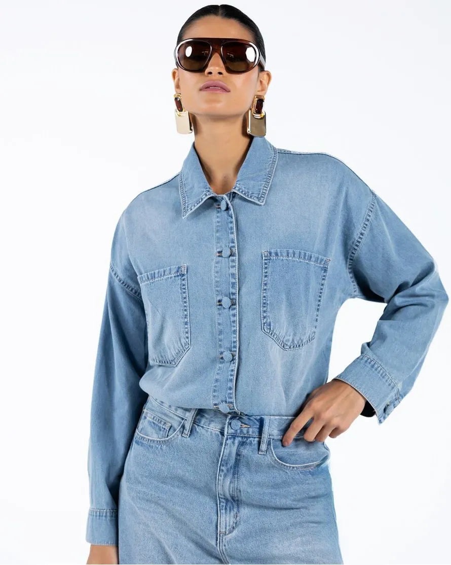 Camisa Jeans Oversize
