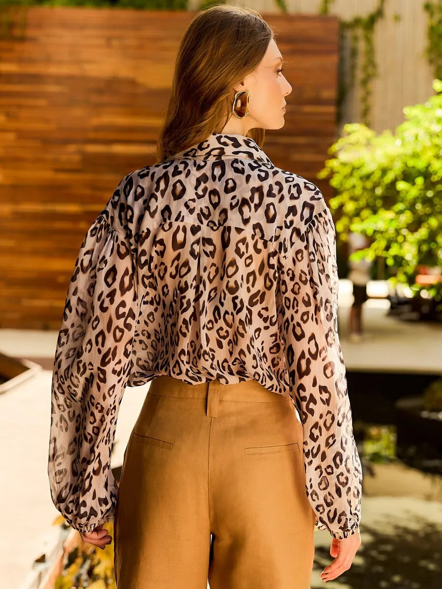 Camisa Animal Print Leopardo