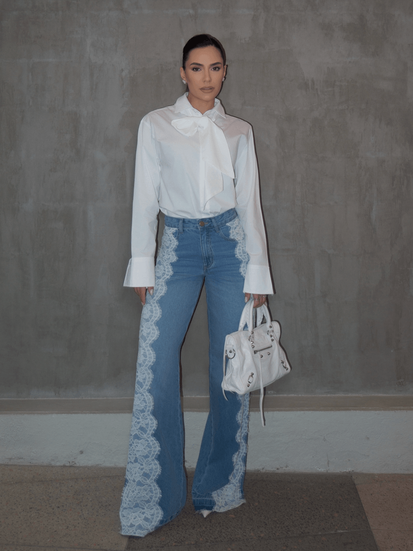 Calça Jeans Renda