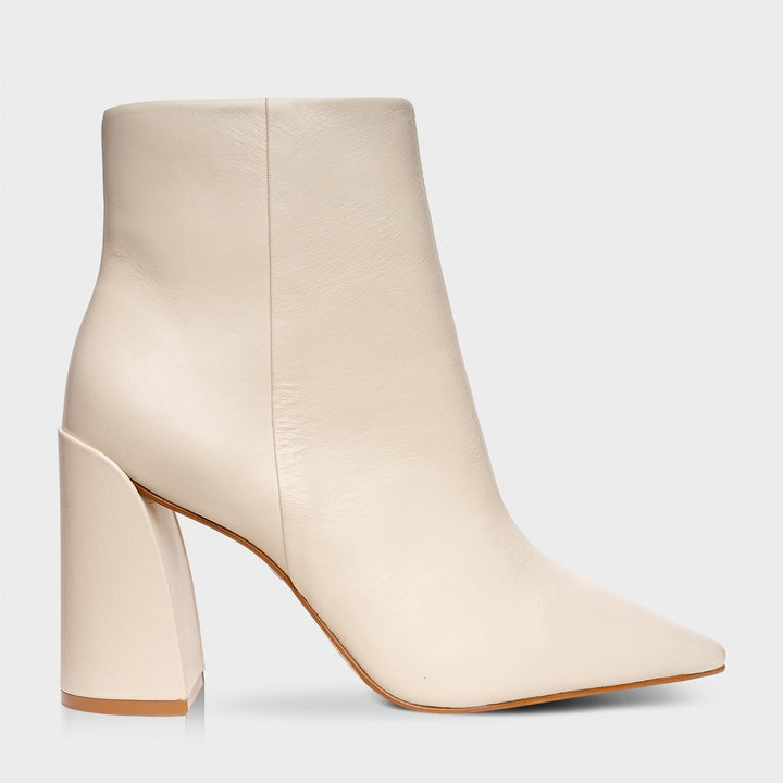Leather Block Heel Boot