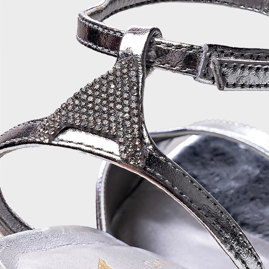 Metallic Spechio Leather Sandal