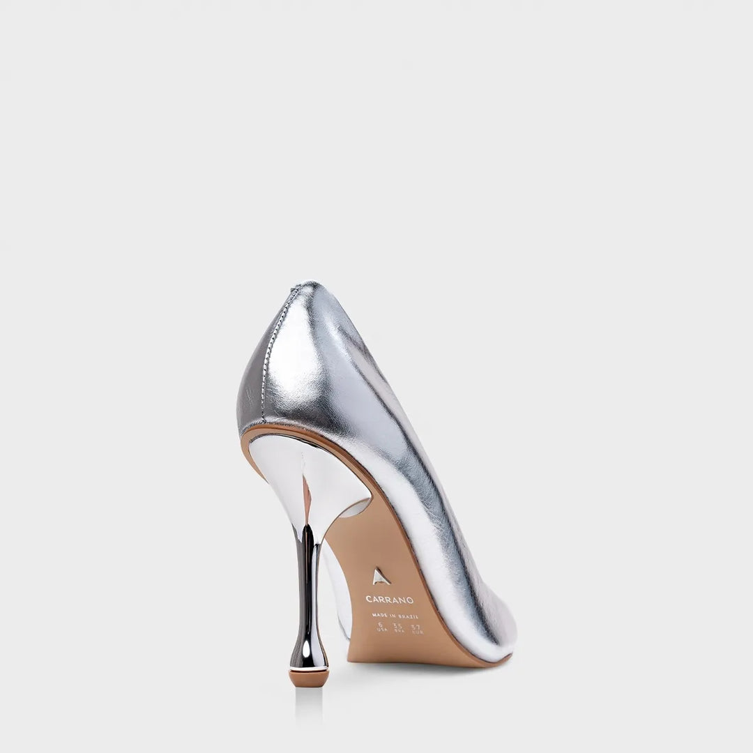 Metallic Spechio Leather Pumps