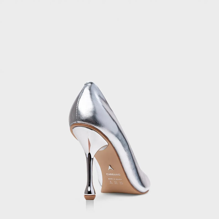 Metallic Spechio Leather Pumps