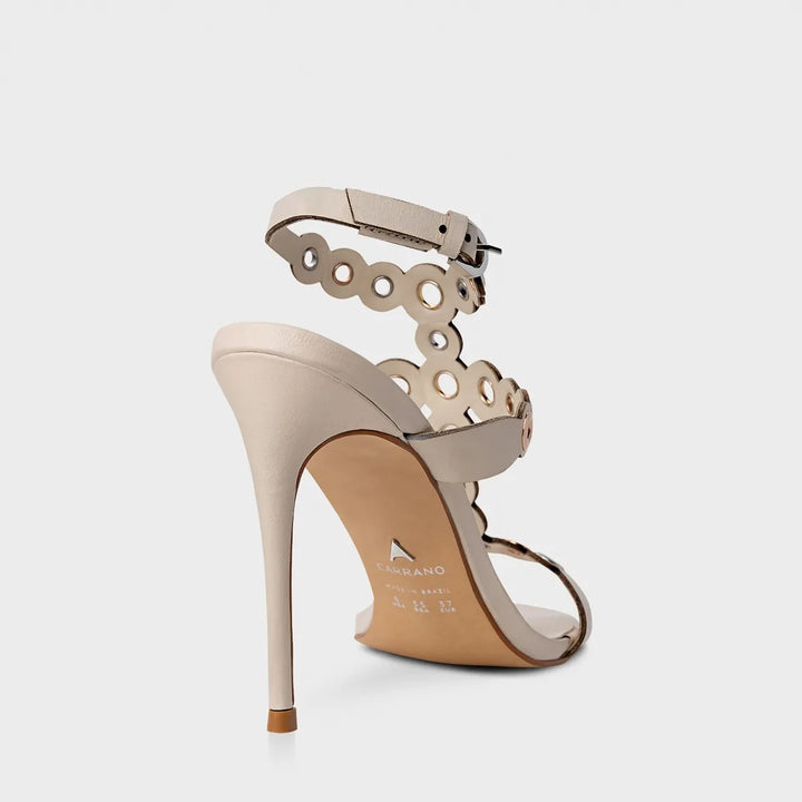Eyelet Strappy Leather Sandal
