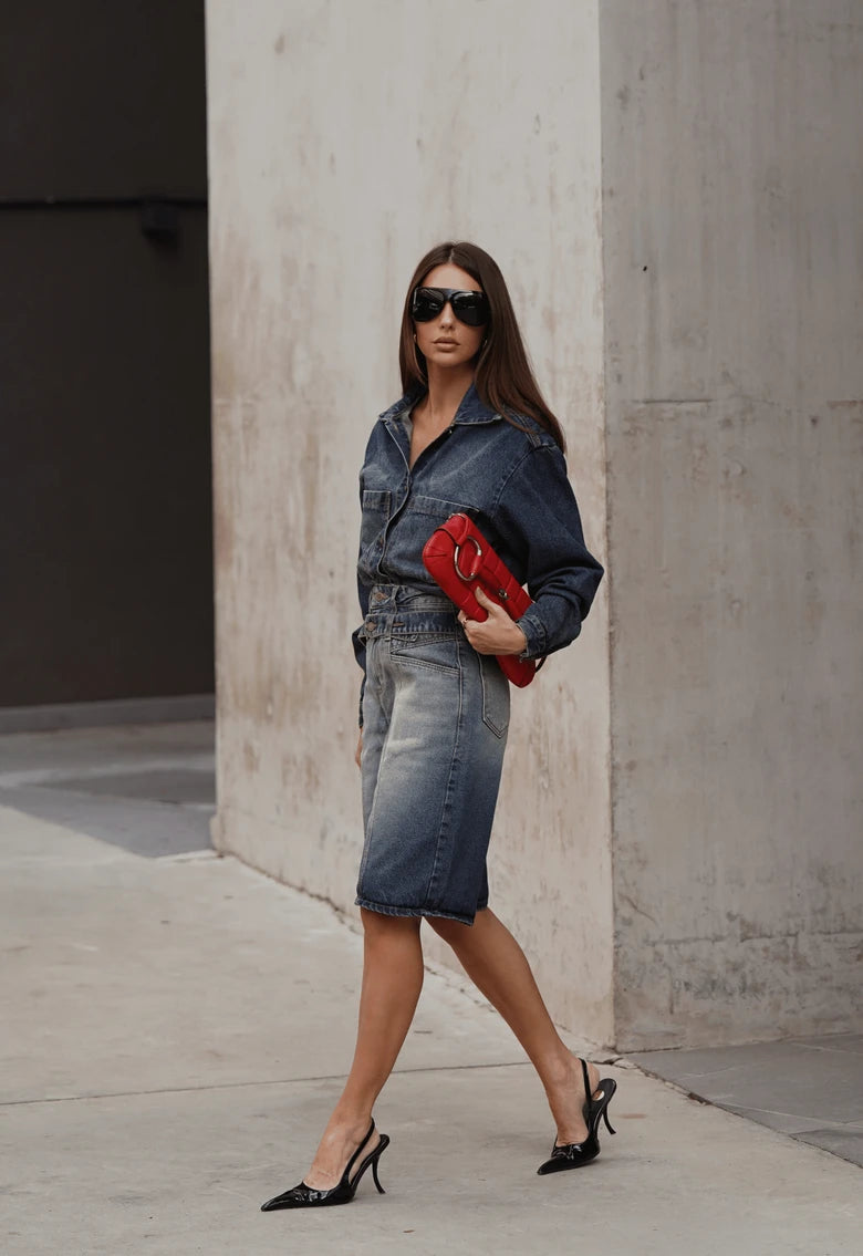 Noir Essential Denim Shorts