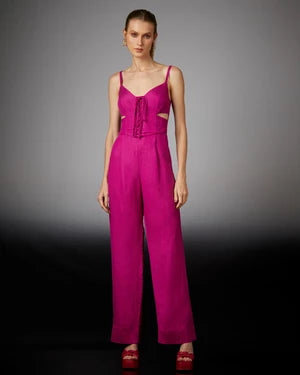 Corset Jumpsuit with Tie