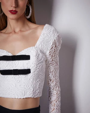 Long Sleeve Lace Blouse