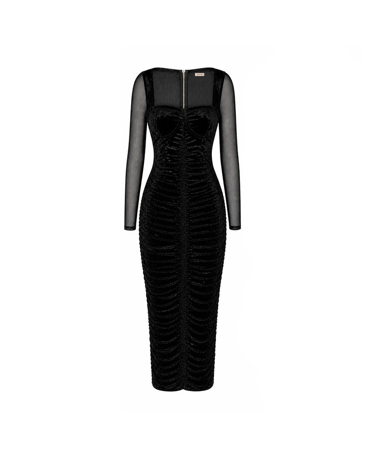 Vestido Midi Plissado Crush