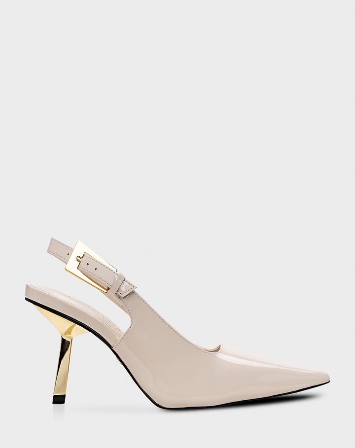 Scarpin Slingback Couro