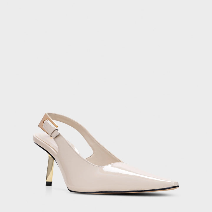 Leather Slingback Pumps