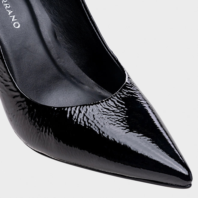 Scarpin Slingback Couro Verniz