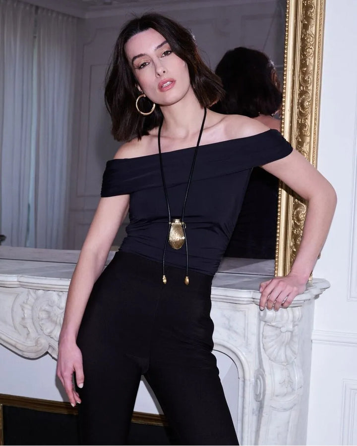 Off-the-Shoulder Sweetheart Bodysuit