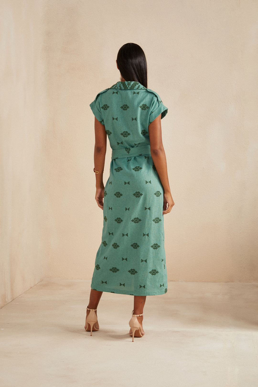 Chemisier Maxi Midi Linen Skunk