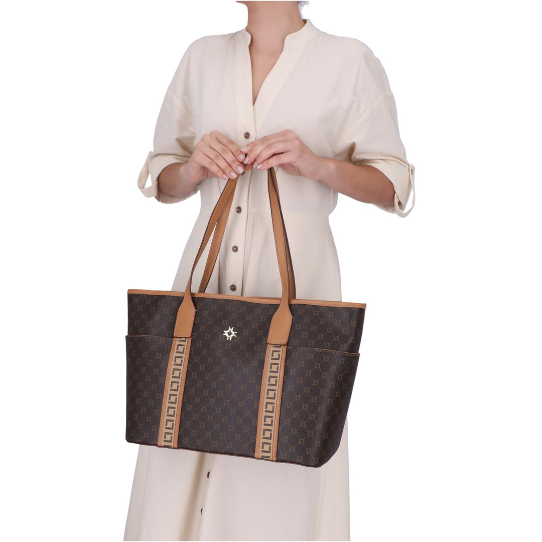 Leather Bag Shopping Luz da Lua 