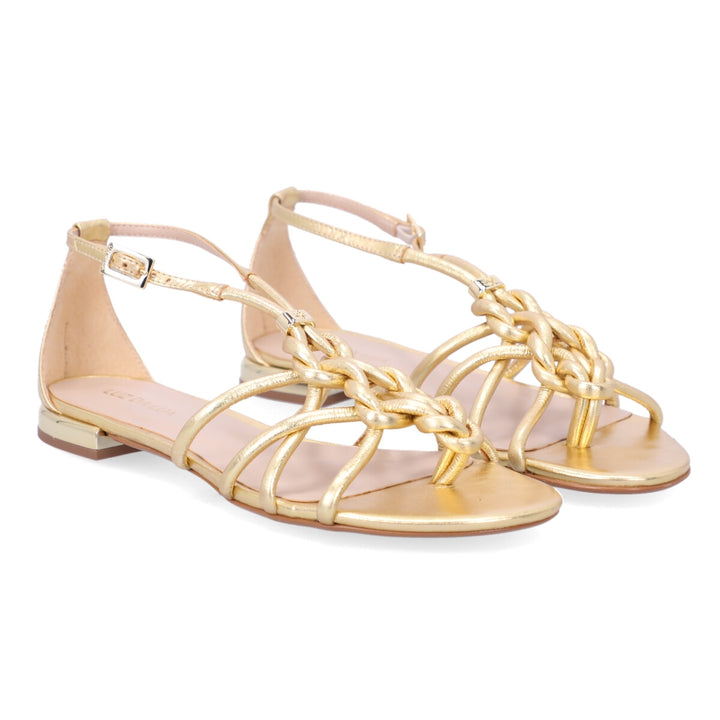 Moonlight Leather Flat Sandal