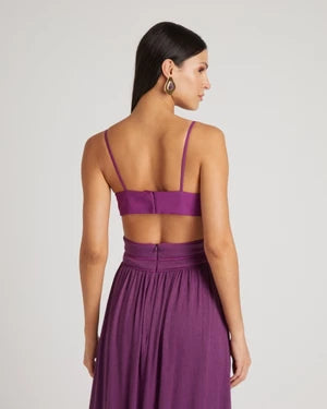 Frutacor Long Dress with Mixed Fabrics