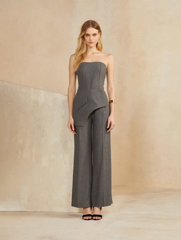 Stripe Metallic Skunk Jumpsuit