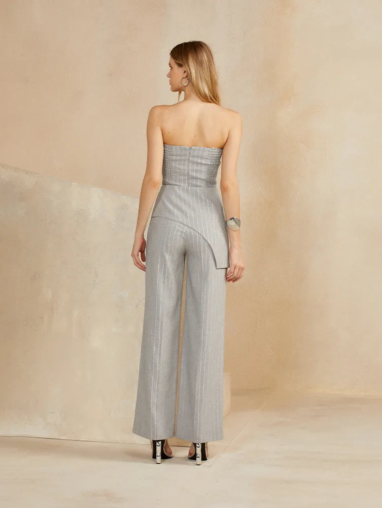 Stripe Metallic Skunk Jumpsuit