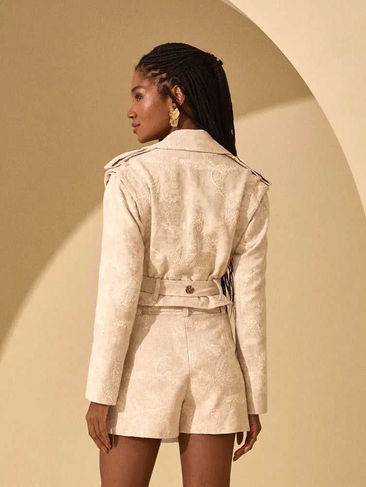 Skunk Embroidered Jacket+Pants Set