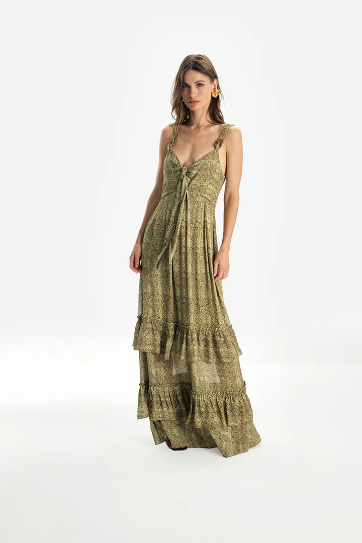 Vestido Longo Animal Print
