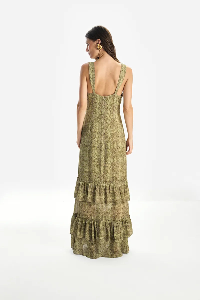 Vestido Longo Animal Print